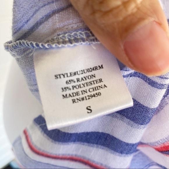 Fred David striped Sleeveless Shirt Size Small - Picture 7 of 10